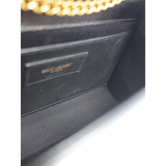 Saint Laurent Paris Logo Kate Chain Shoulder Bag Black - Picture 8 of 9